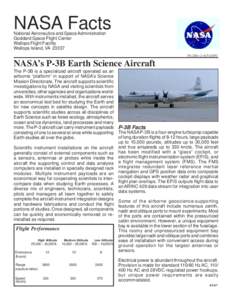 NASA Facts National Aeronautics and Space Administration Goddard Space Flight Center Wallops Flight Facility Wallops Island, VA 23337