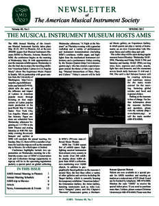 NEWSLETTER of The American Musical Instrument Society Volume 40, No.1