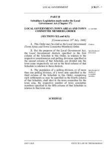 LOCAL GOVERNMENT  [CH.37 – 7 PART II Subsidiary Legislation made under the Local