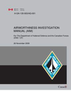 A-GA[removed]AG-001 Airworthiness Investigation Manual (AIM)
