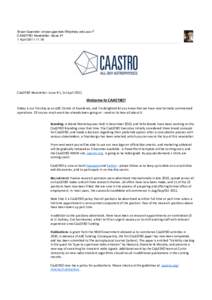 Bryan Gaensler <> CAASTRO Newsletter: Issue #1 1 April:19 CAASTRO	
  Newsletter:	
  Issue	
  #	
  1,	
  1st	
  April	
  2011