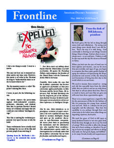 Frontline  American Decency Association May 2008 Vol. XXIII Issue V  From the desk of