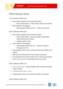 Microsoft Word - FRAX Release Notes