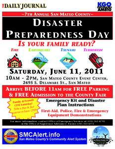 ~7TH ANNUAL SAN MATEO COUNTY~  DISASTER P R E PA R E D N E S S D AY IS