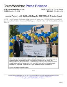 Associa Partners with Richland College for $449,988 Job-Training Grant