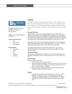 Customer Case Study  JFREE Company: Object Refinery Limited