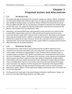 Draft Environmental Impact Statement and Land Use Plan Amendments for the Boardman to Hemingway Transmission Line Project: Chapter 2