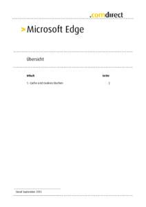 Microsoft Edge Cache und Cookies