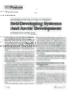 EIR Feature  ECONOMICS FOR THE FUTURE OF MANKIND Self-Developing Systems And Arctic Development