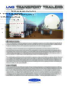 LNG TRANSPORT TRAILERS PRESSURE TRANSFER UNIT LNG Delivery System Our STand STtransports are vacuum-insulated, cryogenic semi-trailers designed specifically for transporting liquefied natural gas (LNG) over