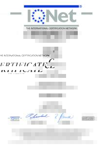 CERTIFICATE IQNet and SQS hereby certify that the organisation  Foser AG
