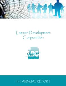 Lapeer Development Corporation 2015 ANNUAL REPORT  From The Chairmen