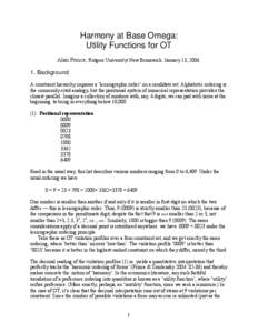 A Utility Function for OT