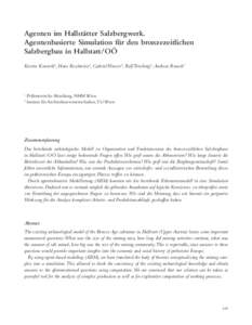 Agenten im Hallstätter Salzbergwerk. Agentenbasierte Simulation für den bronzezeitlichen Salzbergbau in Hallstatt/OÖ