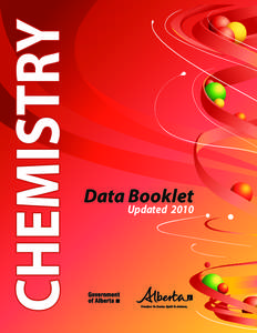 Chem30 Data Booklet cover 2010