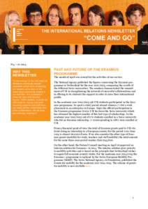 N.5 – WHY THIS NEWSLETTER “Come and go” is the International Relations and Study-abroad