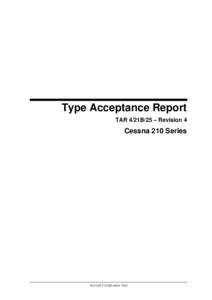 Type Acceptance Report - Cessna 210 Series