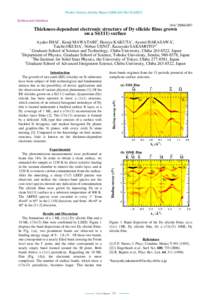 Photon Factory Activity Report 2006 #24 Part BSurface and Interface 18A/ 2006G007  Thickness-dependent electronic structure of Dy silicide films grown