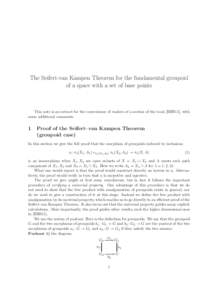 The Seifert-van Kampen Theorem for the fundamental groupoid of a space with a set of base points This note is an extract for the convenience of readers of a section of the book [BHS11], with some additional comments.