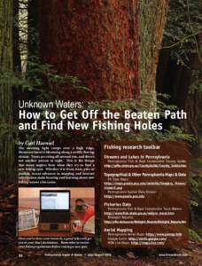 Unknown Waters:  How to Get Off the Beaten Path and Find New Fishing Holes by Carl Haensel