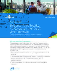 September[removed]Real-World Guide Enterprise Mobile Security: 4th Generation Intel® Core™