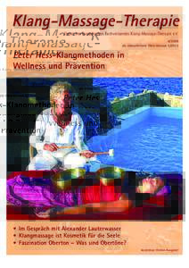 Klang-Massage-Therapie Organ des Europäischen Fachverbandes Klang-Massage-Therapie e.Vals überarbeitete Web-VersionPeter Hess-Klangmethoden in