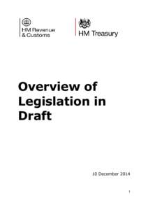 Overview of Legislation in Draft 10 December 2014