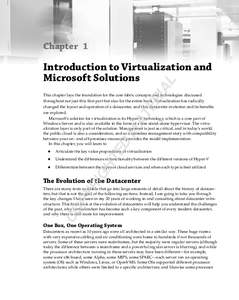 Chapter 1  AL Introduction to Virtualization and Microsoft Solutions