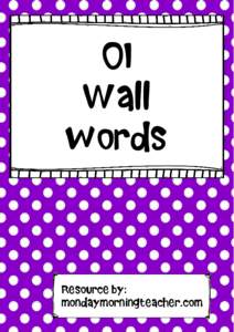 OI Wall words Resource by: mondaymorningteacher.com