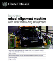 fact sheet:  wheel alignment machine with laser measuring equipment  >