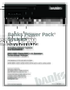 Banks Power Pack® System Compatible with Optional Banks iQ™ Including Stinger® System and EconoMind