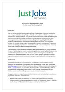 Microsoft Word - JJN_WorkforceDevelopmentIndia_Overview.docx