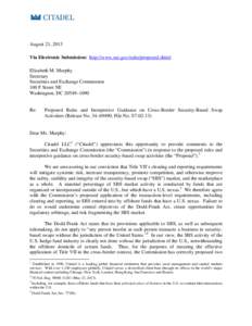 Microsoft Word - Citadel Comment Letter on SEC Proposed Cross-Border Rule (August[removed]v4.docx