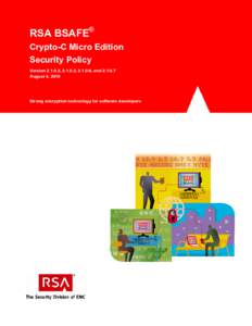 RSA BSAFE Crypto-C Micro Edition[removed], [removed], [removed]and[removed]Security Policy