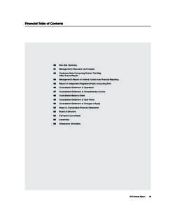 Financial Table of Contents  20 Five-Year Summary