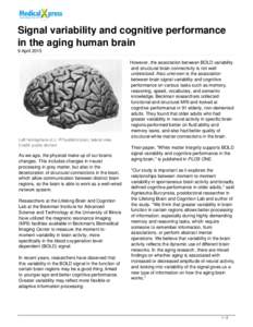Signal variability and cognitive performance in the aging human brain