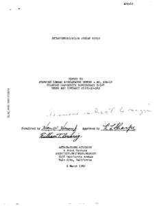 SLAC AHO 1991-012B14  INTERCOMMUNICATION SYSTEM STUDY REPORT TO STANFORD LINEAR ACCELERATOR CENTER - NO. ABA...19