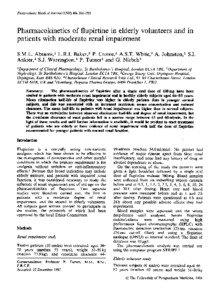 Postgraduate Medical Journal[removed], [removed]Pharmacokinetics of flupirtine in elderly volunteers and in