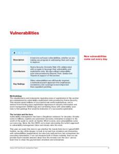 Vulnerabilities  At a glance Description  A look into software vulnerabilities, whether we are