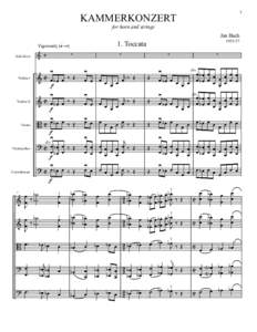 1  KAMMERKONZERT for horn and strings Jan Bach