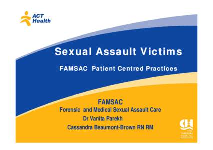 Microsoft PowerPoint - Parekh - Sexual Assault Victims [Compatibility Mode]