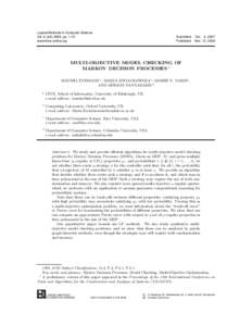 Logical Methods in Computer Science Vol. 4 (4:, pp. 1–21 www.lmcs-online.org Submitted Published