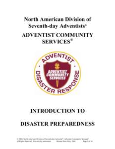 North American Division of Seventh-day Adventists® ADVENTIST COMMUNITY SERVICES®  INTRODUCTION TO