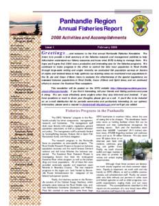 Panhandle Region  Annual Fisheries Report Regional Fisheries Program Staff Jim Fredericks,