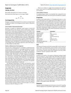 Report on Carcinogens, Twelfth Edition  ([removed]Isoprene