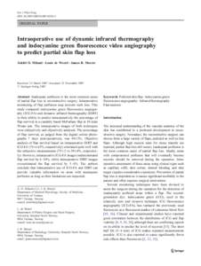 Eur J Plast Surg DOIs00238ORIGINAL PAPER  Intraoperative use of dynamic infrared thermography