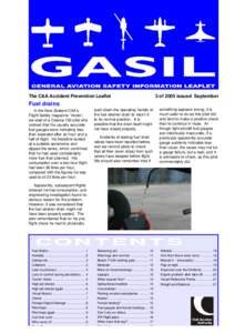 The CAA Accident Prevention Leaflet  3 of 2005 issued September Fuel drains In the New Zealand CAA’s