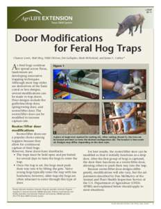 LDoor Modifications for Feral Hog Traps Chancey Lewis, Matt Berg, Nikki Dictson, Jim Gallagher, Mark McFarland, and James C. Cathey*