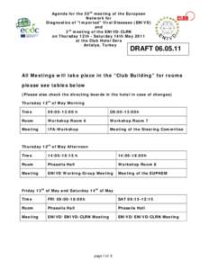 Agenda for the 5th meeting of the