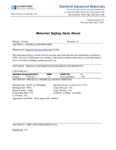 Current Version: 2.0 Revision Date: Sep 5, 2012 Material Safety Data Sheet Identity: Cerium SECTION I - GENERAL INFORMATION